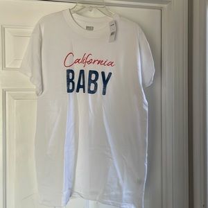 WHITE NEW “California Baby” tee-shirt.
